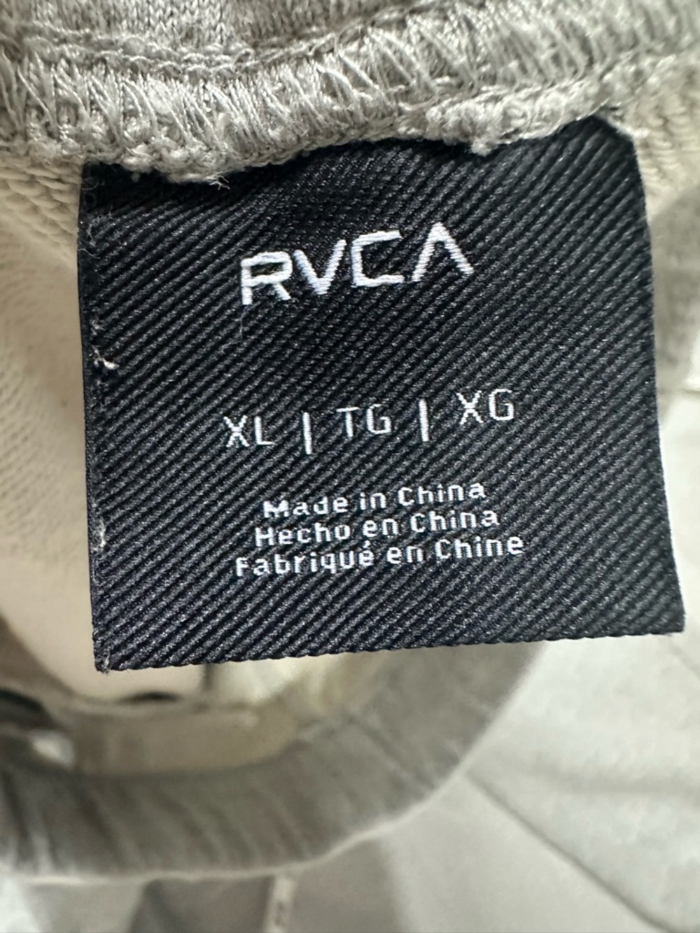 RVCA Men's Light Gray Cargo Joggers 100% cotton - Picture 5 of 7